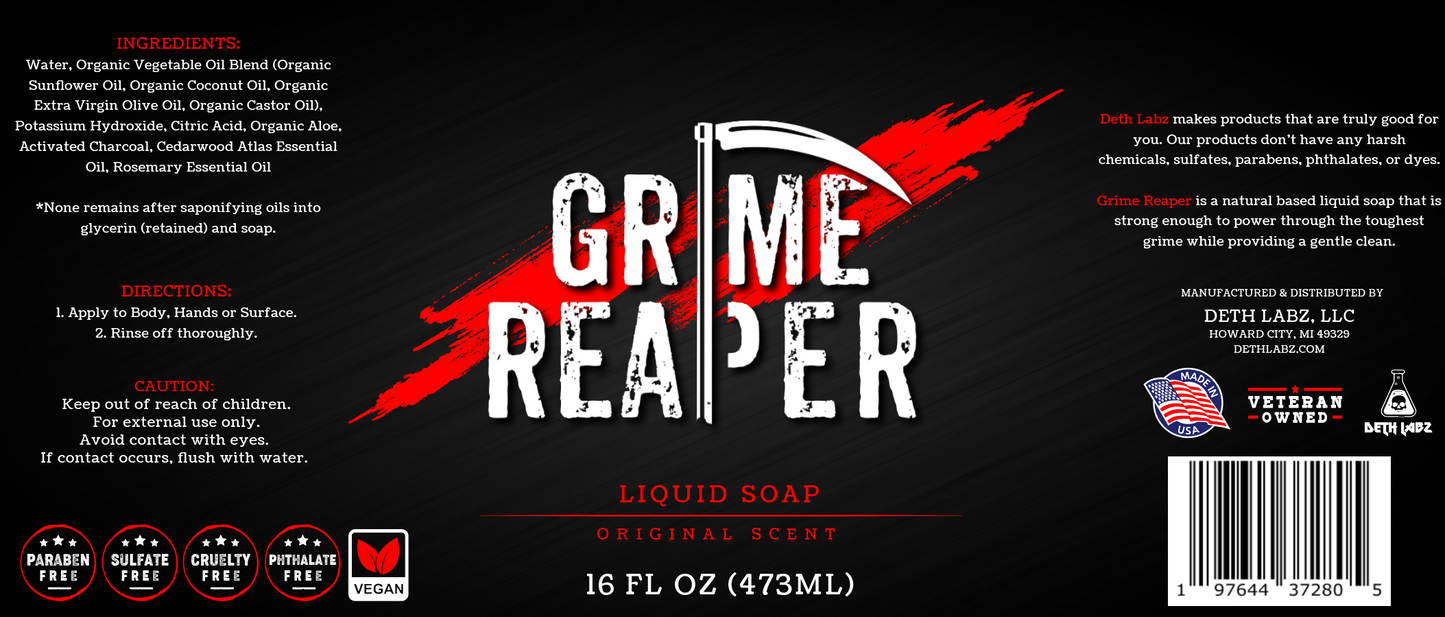 Grime Reaper Castile Liquid Soap